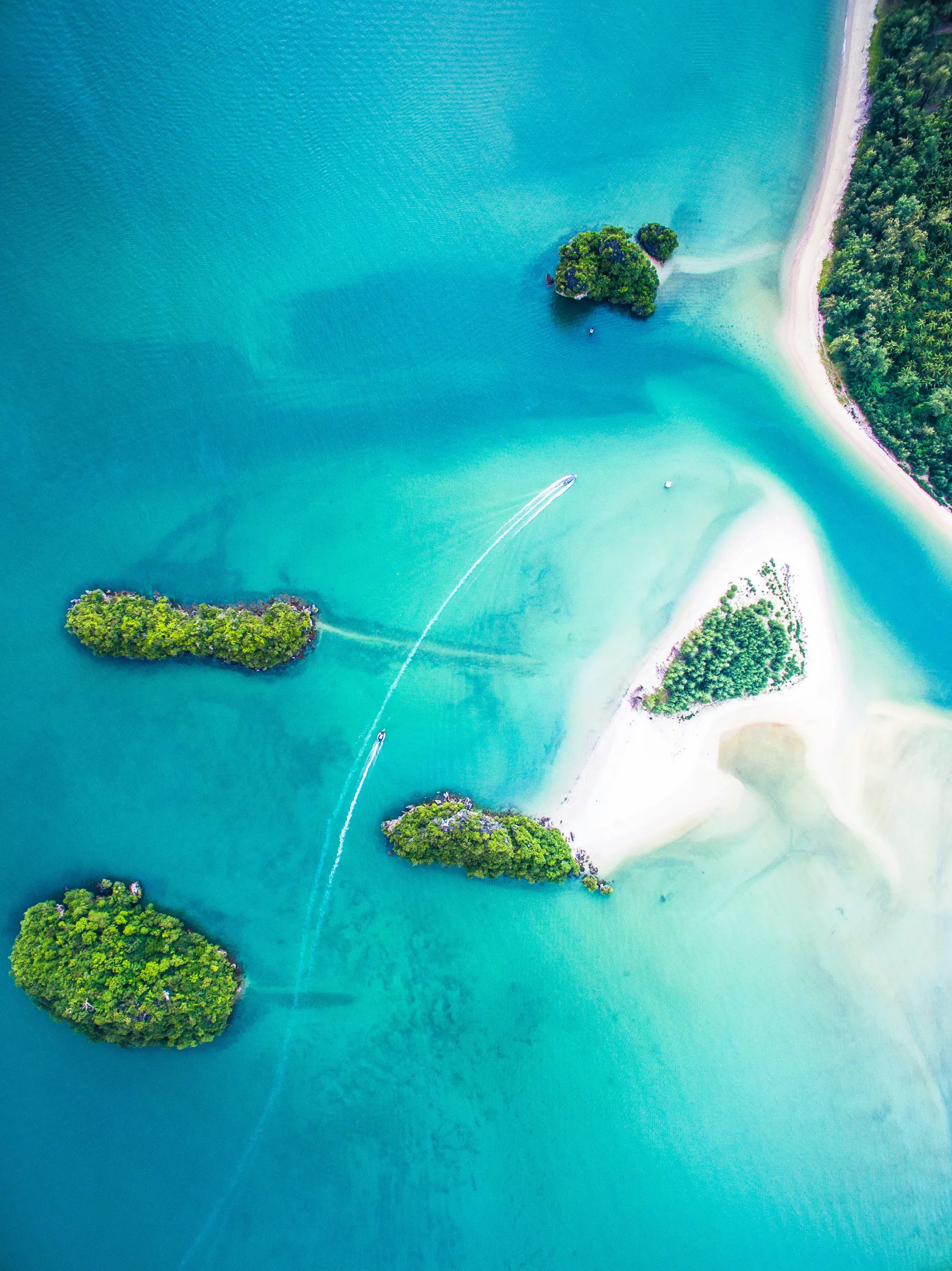 Tropical island shoreline